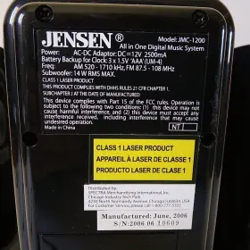 Jmc-1200 Jensen Micro Compact Stereo System-cd-radio-aux-speakers Tested/works #2