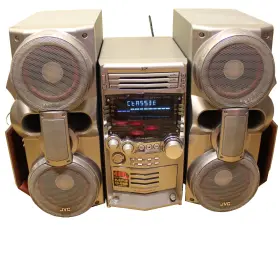 Ca-hxz3 Jvc Stereo System 3 Mp3 Cd-r/rw Tape Twin Subwoofer 460w Super Bass Vtg