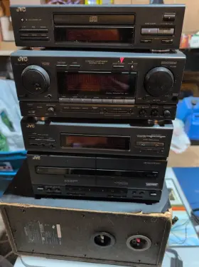 Ca-mx90bk Jvc Stereo Receiver Cd Player Am/fm Radio W Phono Video Vcr Tv Input #3