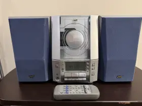 Fs-v10 Jvc Compact Component System Cd Player/fm/am Radio With Speakers Remote