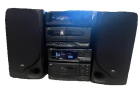 Mx-5500 Jvc Compact Component System Cd Changer Cassette Tuner Remote And Speakers