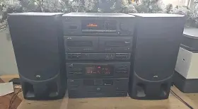 Mx-55m Jvc Stereo System 6 Disc Changer Am Fm Tuner And Casette Player Tested