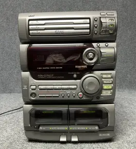 Mx-761t Jvc Dolby 3-disc Cd Changer Dual Cassette Am/fm Stereo Receiver In Gray