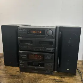 Mx-77m Jvc Vintage 1992 Home Stereo System Complete W Speakers - Powers On Notes