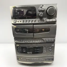 Mx-c220 Jvc Stereo System 3-cd Changer Double Cassette Am/fm Receiver