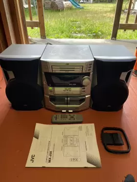 Mx-j50 Jvc Used Bookshelf Stereo Rotating Front Panel With Speakers And Remote #2