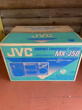 Mx-j50 Jvc Used Bookshelf Stereo Rotating Front Panel With Speakers And Remote #3