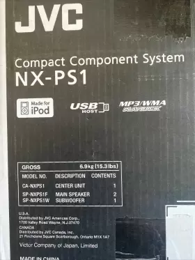 Nx-ps1 Jvc Compact Component System #2