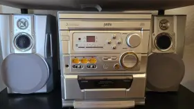 2002d Jwin 3 Cd Changer Casstte Am Fm Radio Stereo System Vtg Not Function