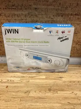 Jl-k755 Jwin Under Cabinet Cd Player With Am/fm Stereo Dual Alarm Clock Radio Nos Qu-1