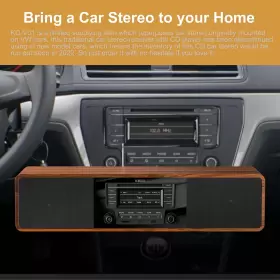 Keiid 404600943127 Cd Player For Home With Bluetooth Stereo System Wooden Desktop Speakers Fm Ra #3