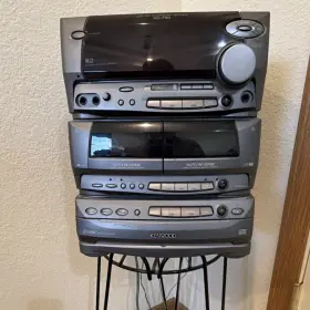 Rxd-750 Kenwood Compact Shelf Stereo System Cd Cassette Am/fm 200w Black