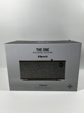1068045 Klipsch The One With Google Assistant Tabletop Stereo System Walnut
