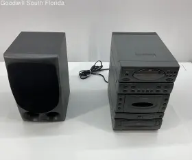 Hh400 Koss Model Black Hi-fi Mini Am/fm Shelf Stereo And 1 Speaker Not Tested
