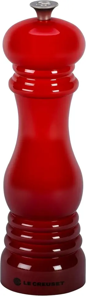 Le Creuset 9600200006 Salt Mill Cerise Enameled Grinder Durable Kitchen Accessory 8x2.5in