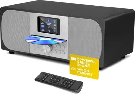100w Lemega Msy6 Bluetooth Fm Stereo Cd Player Remote Usb Aux Alarms Black Oak