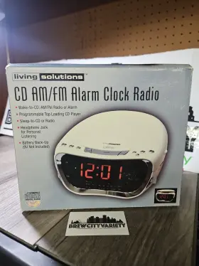 Atc-2081 Living Solutions Kitchen Radio Vintage Am/fm Cd Alarm Clock New In Box