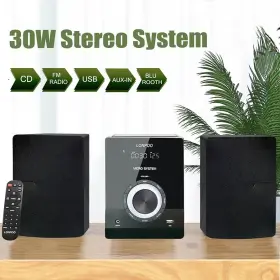 Lp-808 Lonpo Compact Stereo System For Home 30w Micro With Cd #3