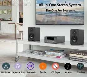 Lp-609 Lonpoo Bluetooth Home Stereo System 100w Rms - Bt/fm/usb/cd/aux Nib #2
