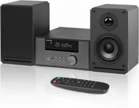 Lp-609a Lonpoo Home Cd Stereo Shelf System 100w Hi-fi Bookshelf Speskers Black