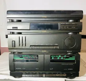 Fp-9410 Magnavox Ft 9410 Am/fm Receiver Dual-cassette Play/record And Stereo Turntable
