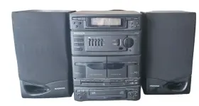 Magnavox Fw26 Stereo Mini Hifi System Speakers Dual Cassette/ Cd