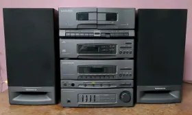 Fw35 Magnavox Vtg 1993 Mini Hi-fi Stereo System Dual Tape 3 Disc Cd Eq Aux 4 Ch