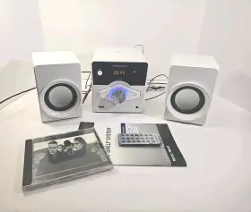 Mm442-wh Magnavox Mm442 3-piece Bluetooth Cd Bookshelf Player With Fm/am