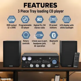 Mm451 Magnavox 3-piece Tray Cd Shelf System With Digital Pll Fm Stereo Radio #2