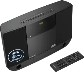 Majority 313040099089 Compact Home Stereo System With Bluetooth Wall Mountable Cd Player For Fm