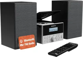 Oakcastle 744759236623 Bluetooth 5.2 Stereo System For Home Powerful 20w Cd Player With Speakers Fm