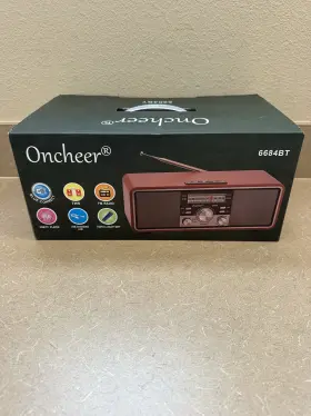 6684bt Oncheer Retro Vintage Style Fm Radio With Bluetooth New Nib