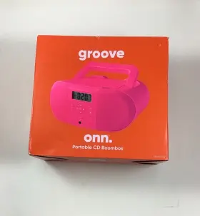 Aanvy100135463 Onn New Onn. Groove Portable Cd Boombox With Digital Fm Radio Ambient Pink