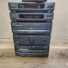 13-1253 Optimus Rare 710 Mini Component Stereo System 3 Am/fm Disc Cd Dual Cass Remote #2