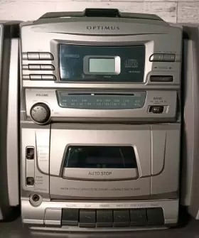 Cd-3339 Optimus Cd-3327 Compact Stereo System Cd Cassette-with Cord-tested See Desc #2