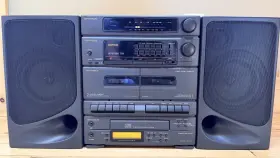 Optimus St-713 Vintage Mighty Mini 713 Boom Box Stereo System 13-1260 Cd Cassette Radio