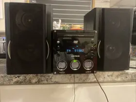Dms2152 Oritron Vintage Dvd Micro System Home Stereo Entertainment Radio Speakers