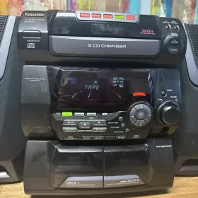 Ak20 Panasonic Sa Stereo System 5 Cd Changer Cassette Record/play With Speakers #2