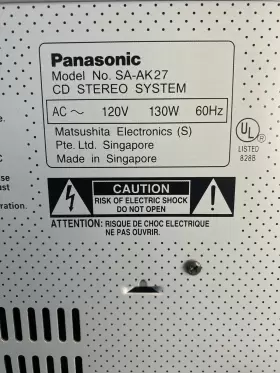 Sa-ak17 Panasonic Vintige Shelf Stereo System 5 Disc Dual Cassette Am/fm Aux #2