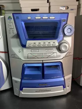 Sa-ak22 Panasonic Cd Stereo System 5 Changer With Sb-ak 22 Pari Speakers Remo #2