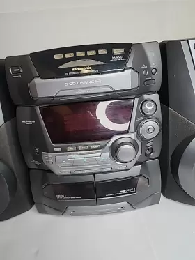 Sa-ak25 Panasonic 5 Cd Changer Dual Tape Stereo System 2 Speakers #3