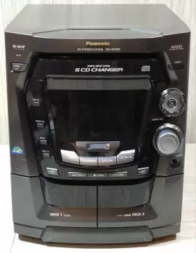 Sa-ak300 Panasonic Hi-fi 5-cd Changer Stereo Dual Tape Deck Bi-amp Audio System #3