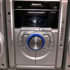 Sa-ak333 Panasonic Bookshelf 5 Cd Dual Cassette Stereo #2