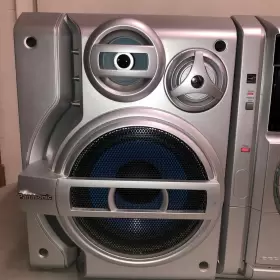 Sa-ak333 Panasonic Bookshelf 5 Cd Dual Cassette Stereo #3