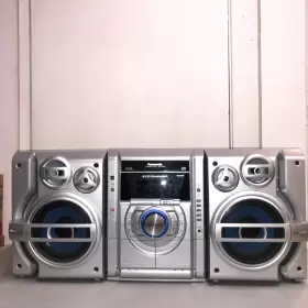 Sa-ak333 Panasonic Bookshelf 5 Cd Dual Cassette Stereo