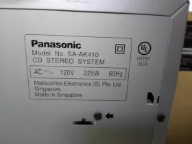 Sa-ak410 Panasonic Compact Stereo System-5 Cd-dual Tape-with Remote-tested/works #2