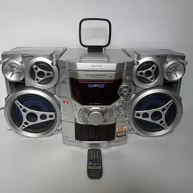 Sa-ak410 Panasonic Compact Stereo System-5 Cd-dual Tape-with Remote-tested/works
