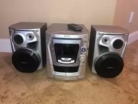 Sa-ak490 Panasonic - Cd Stereo System With Dual Cassette Radio And Remote