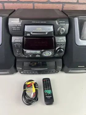 Sa-ak5 Panasonic Am/ Fm Cd Tape 3d Space Aound Speakers With Remote