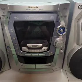 Sa-ak500 Panasonic Stereo 5-disc Cd Changer Cassette Am Fm Radio Aux Mp3 Tested #3